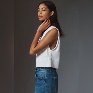 NWT Pilcro Roll Sleeve Boxy Tank - M